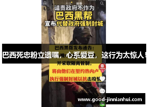 巴西死忠粉立遗嘱，心系爱豆，这行为太惊人！